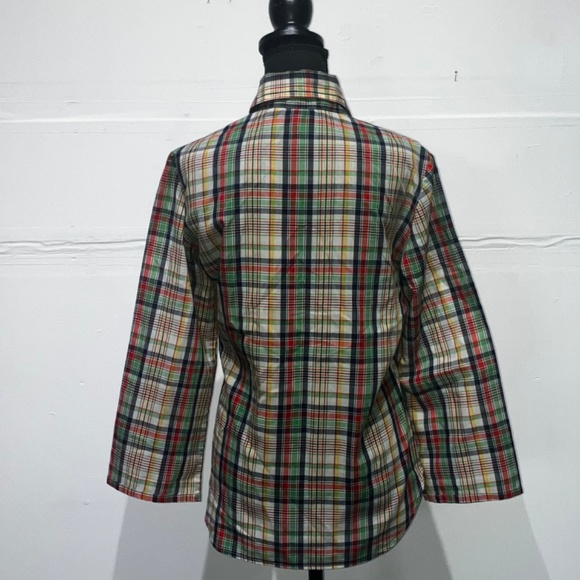 Vintage Koret Primary colored tartan Plaid button down shirt - Picture 7 of 10